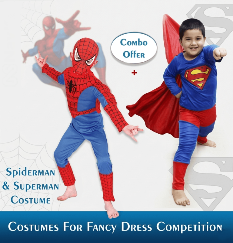 Spiderman-and-superman-dress-combo